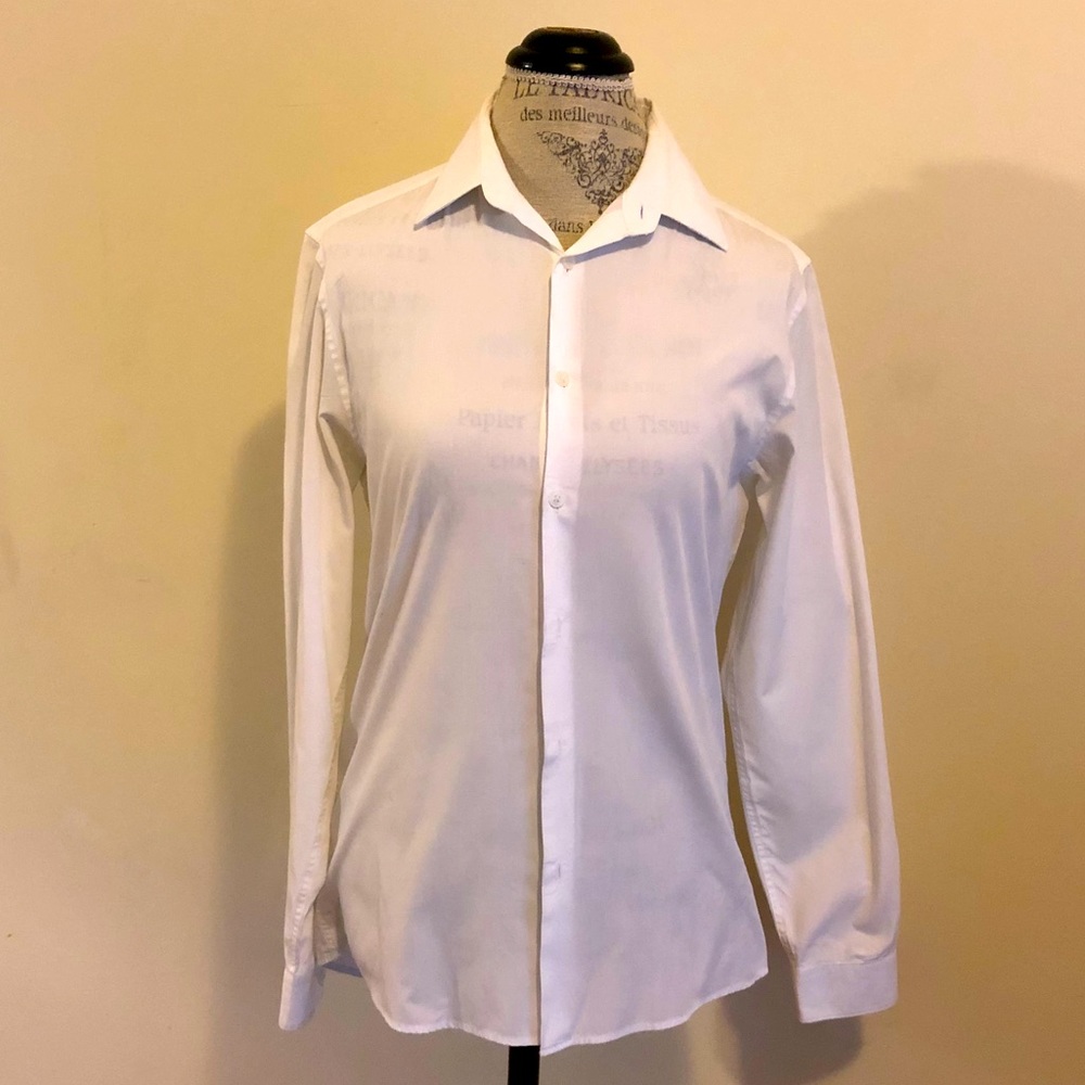 Men’s White Business Button Down Shirt